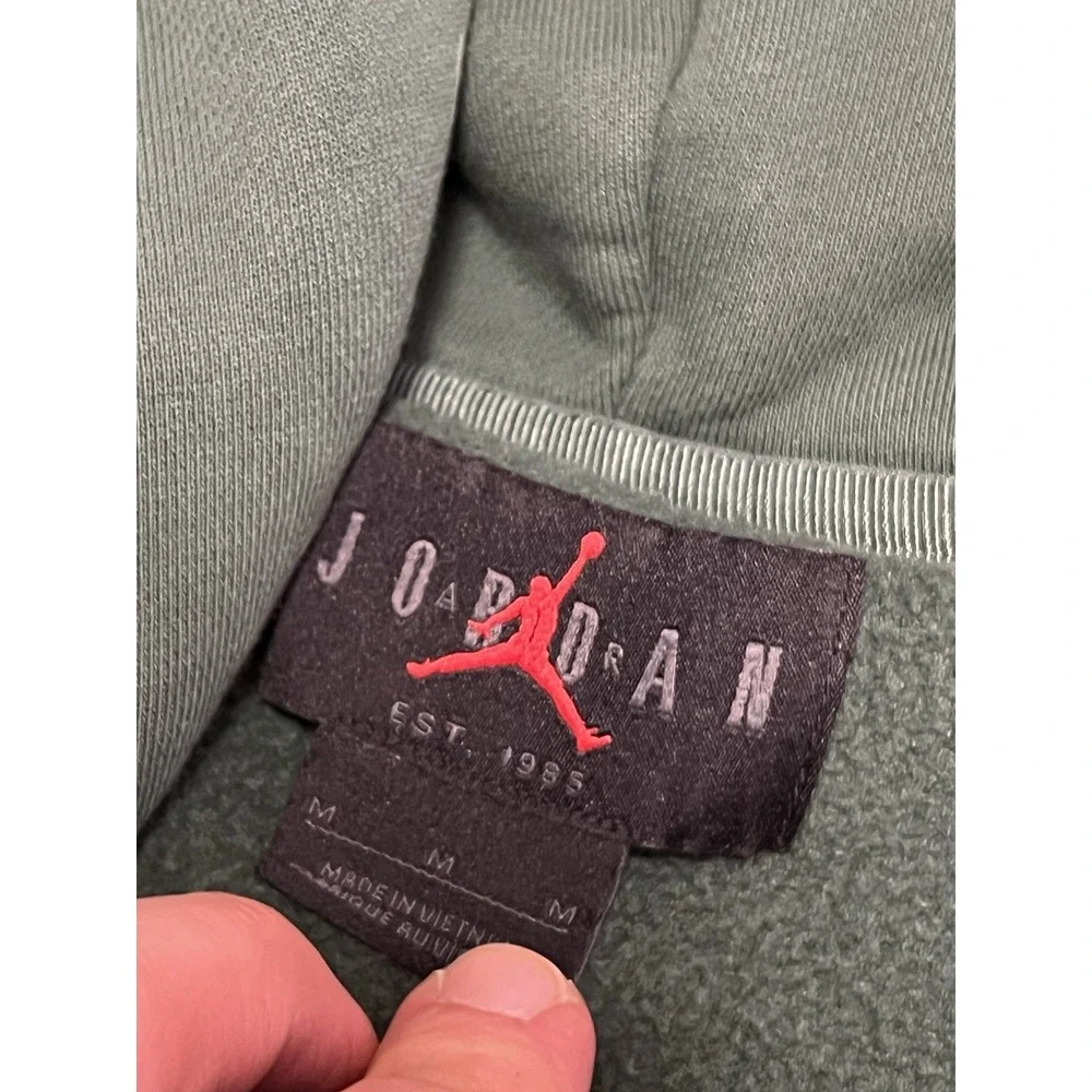 Nike Air‎ Jordan Paris Saint Germain Hoodie Zip Logo Green Men Sweatshirt Sz Med